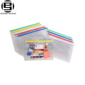 Pencil zipper packing bag clear PVC pencil packing bag slider